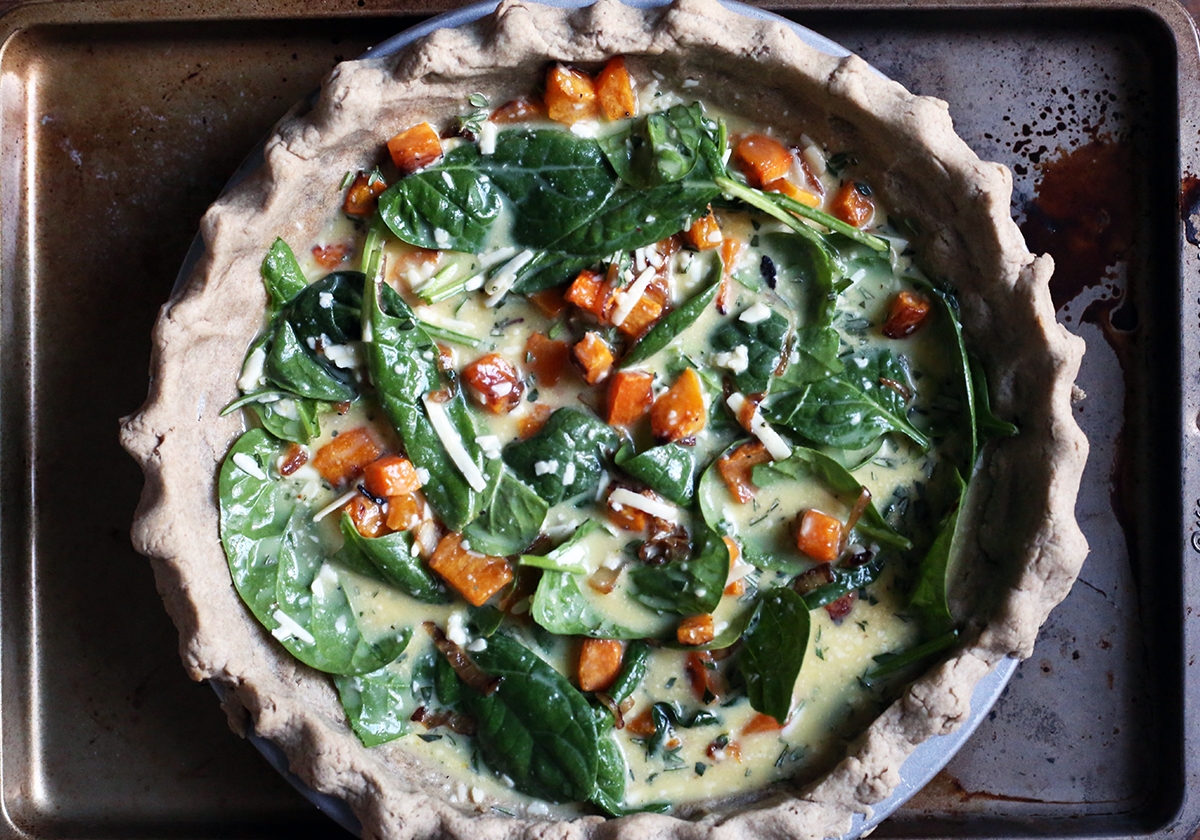 How to make teff flour quiche via @kingarthurflour