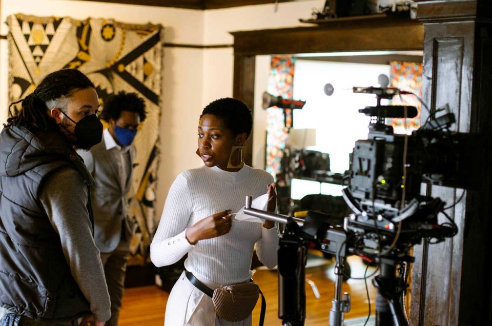 Kamari shooting her film