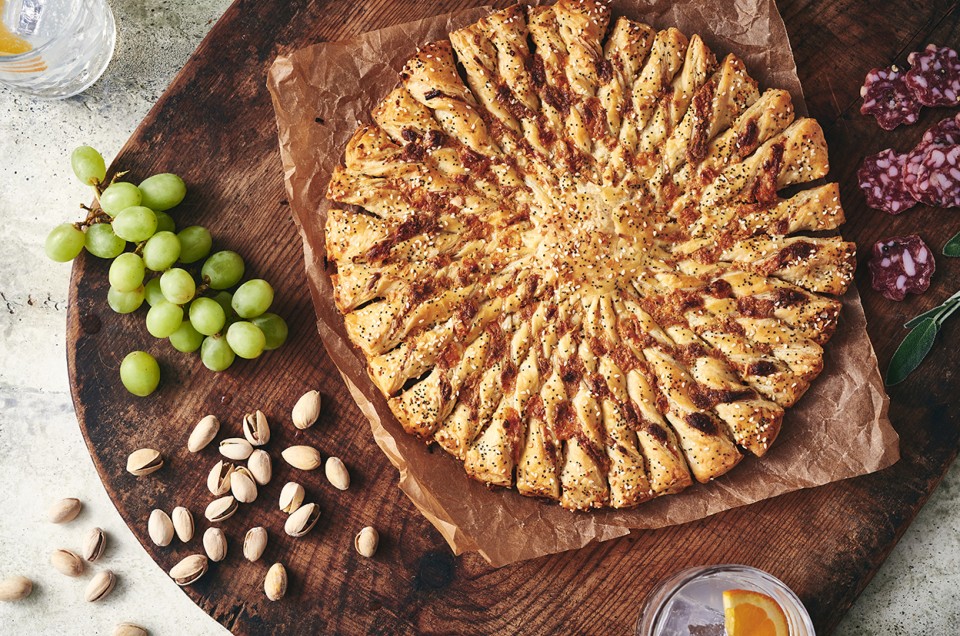 Everything-Cheddar Pastry Twist