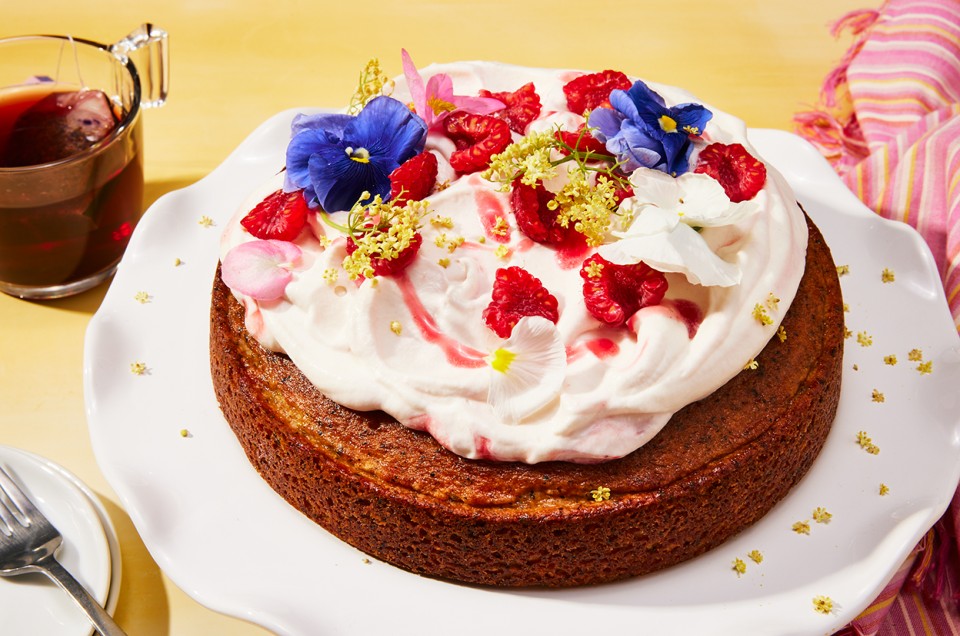 Earl Grey Cake with Fresh Raspberry Whipped Cream  - select to zoom
