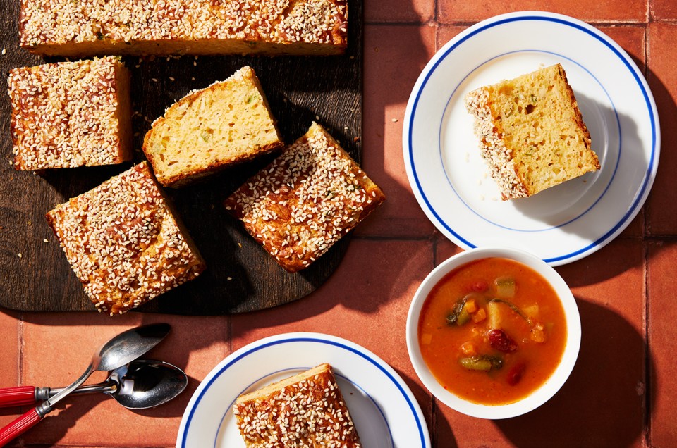 Spicy Kimchi Cheddar Bread - select to zoom