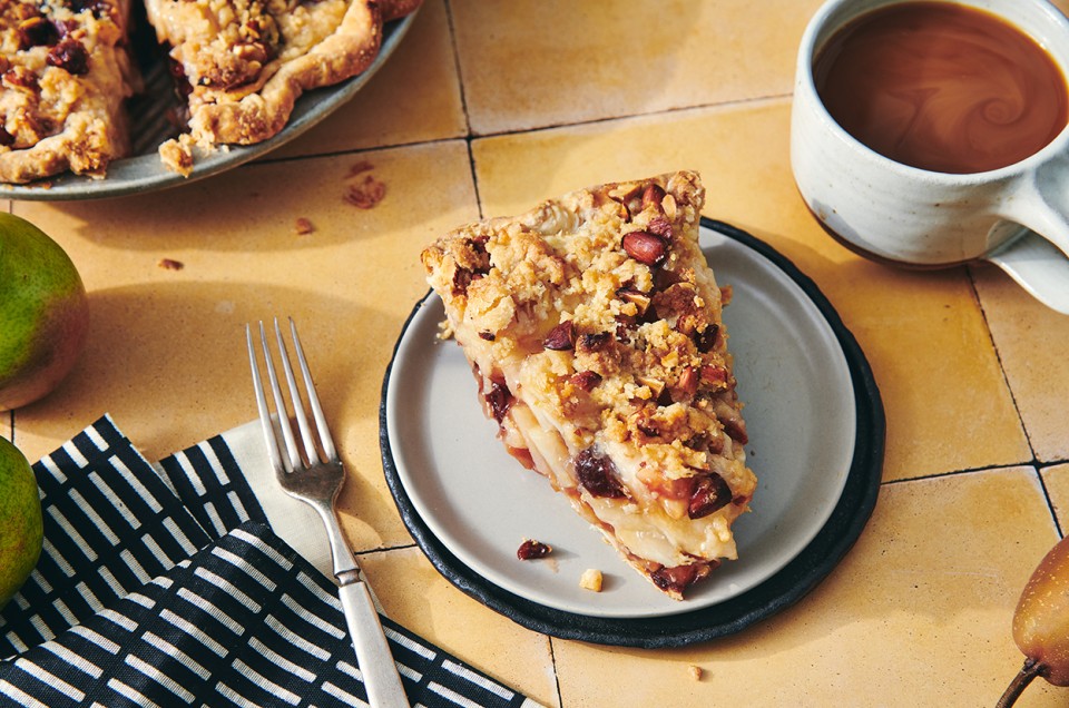 Cherry, Almond, and Pear Pie - select to zoom