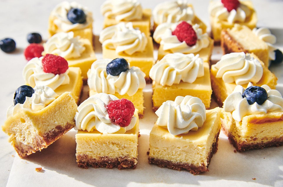 Vanilla Bean Cheesecake Bars - select to zoom