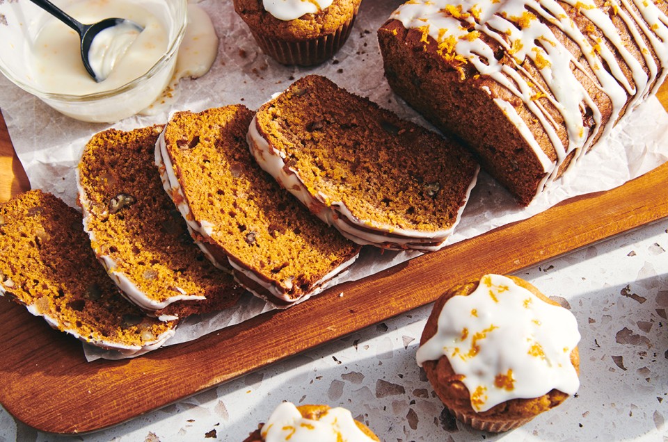 Pumpkin Gingerbread with Orange Glaze - select to zoom