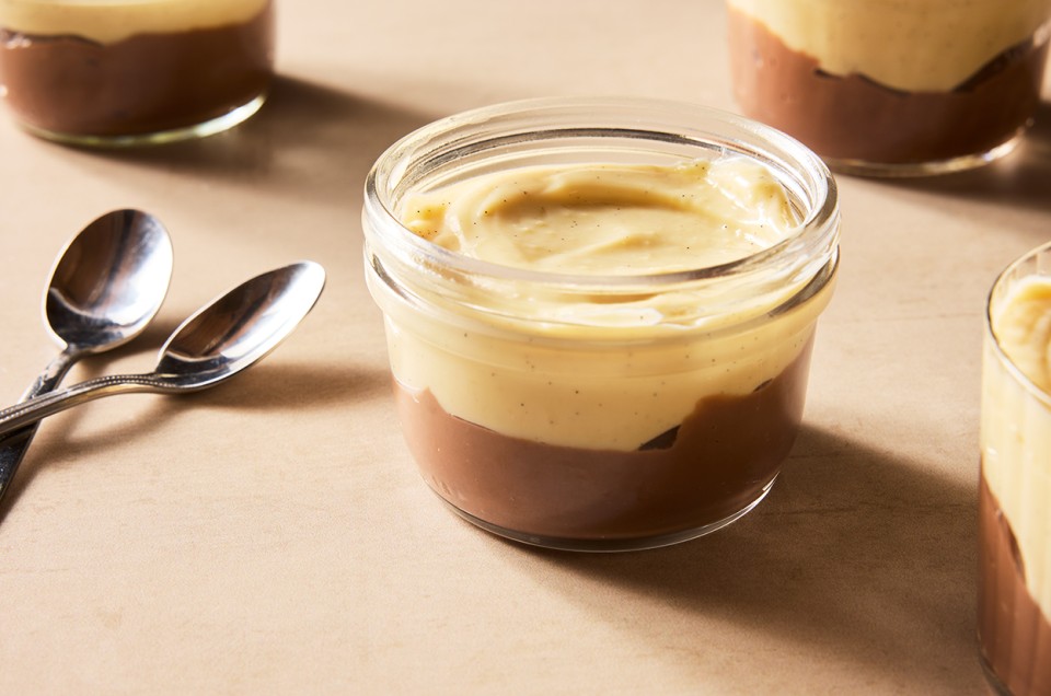 Chocolate and Vanilla Pudding Cups  - select to zoom