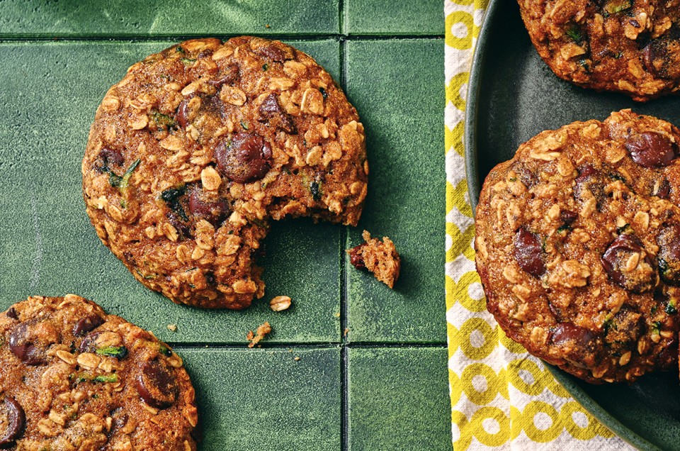 Zucchini Chocolate Chip Oatmeal Cookies - select to zoom