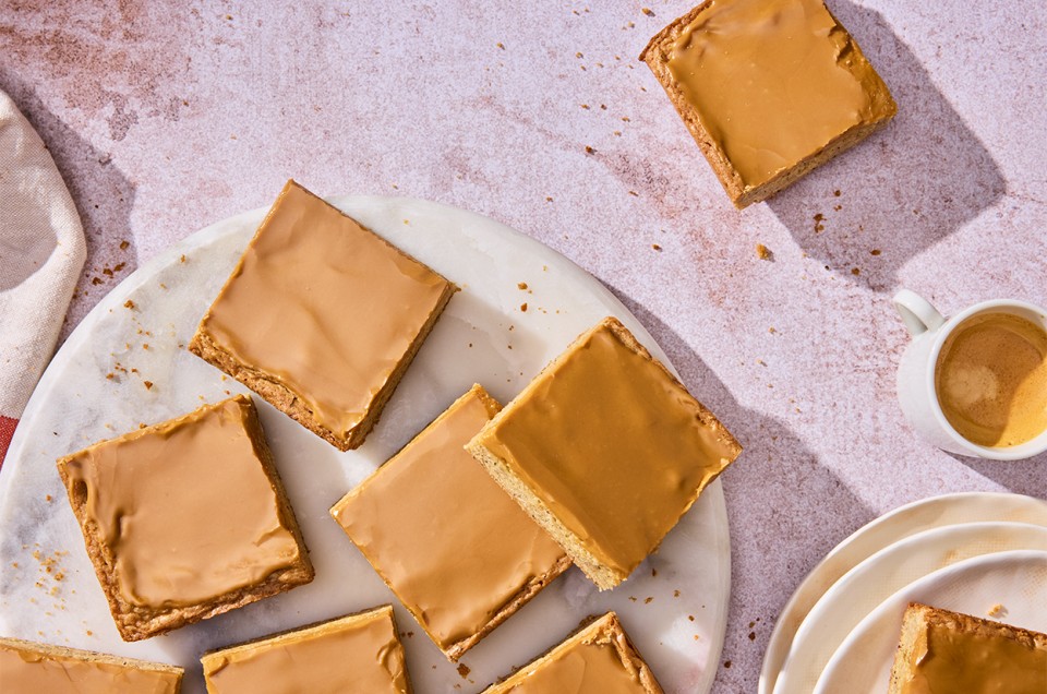 Dirty Chai Bars on a plate - select to zoom