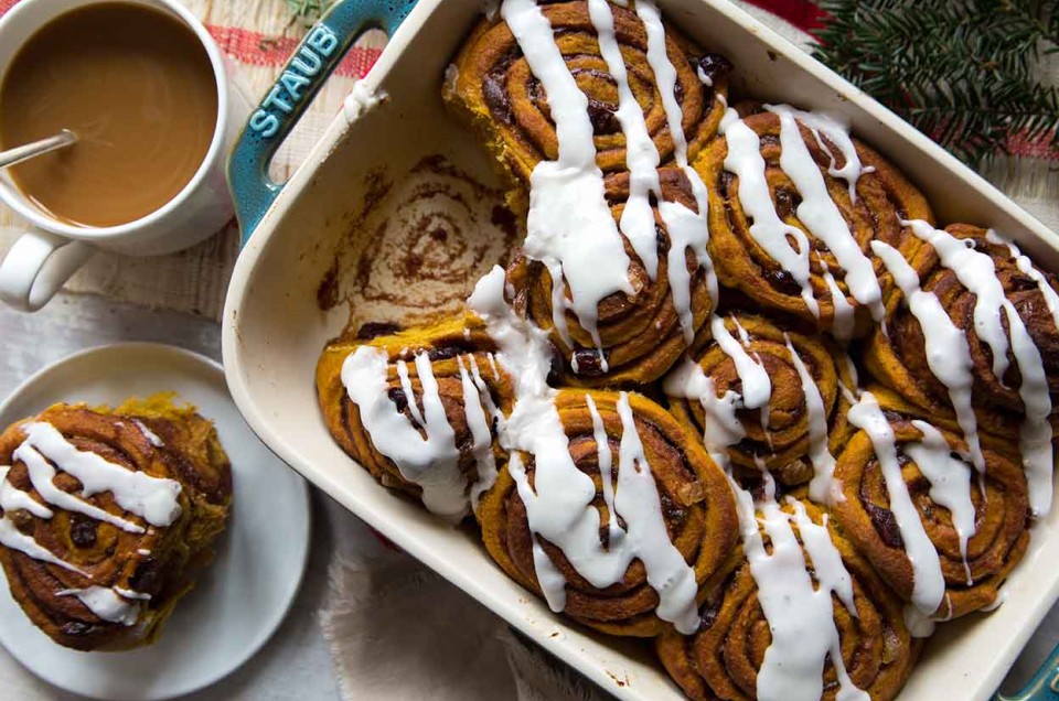 Cinnamon-Swirl Pumpkin Rolls