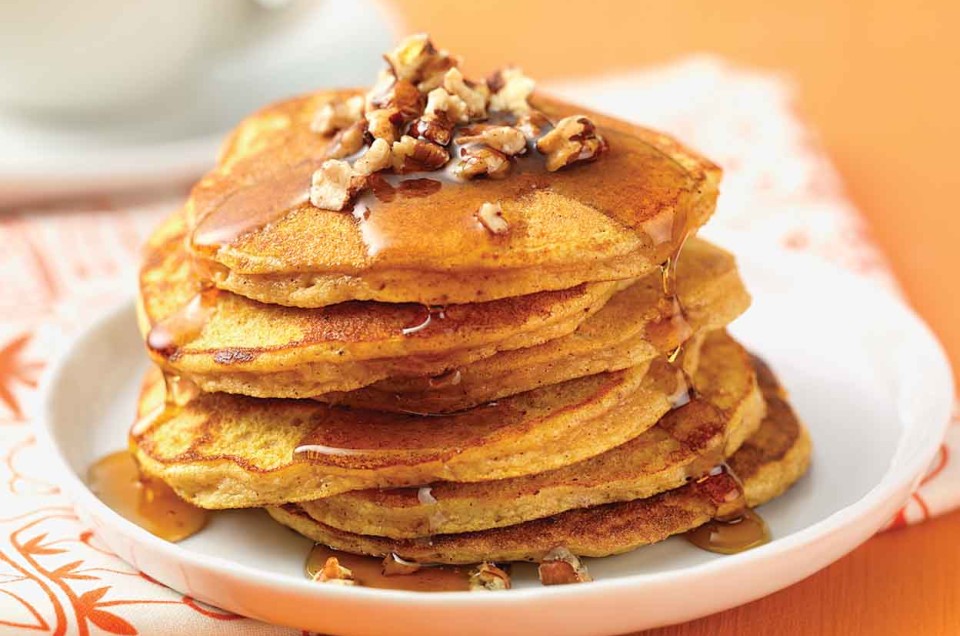 Gluten-Free Pumpkin-Spice Coconut Flour Pancakes