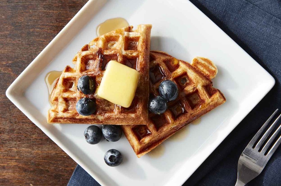 Old-Fashioned Maine Sourdough Waffles - select to zoom