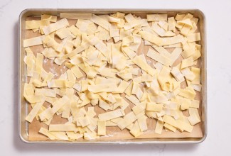 Fresh homemade egg noodles
