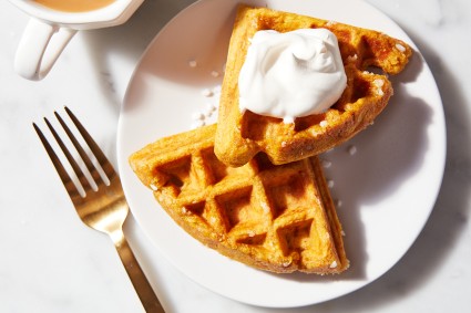 Pumpkin Sugar Crunch Waffles