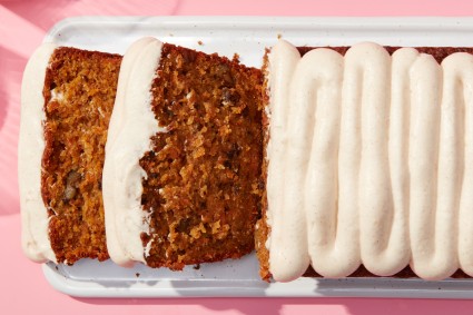 Sliced carrot snacking cake