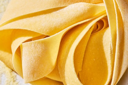 Close up shot of fresh pasta