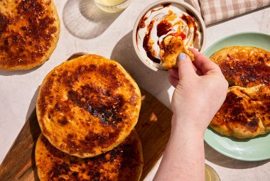 Chili Crisp Cottage Cheese Flatbreads